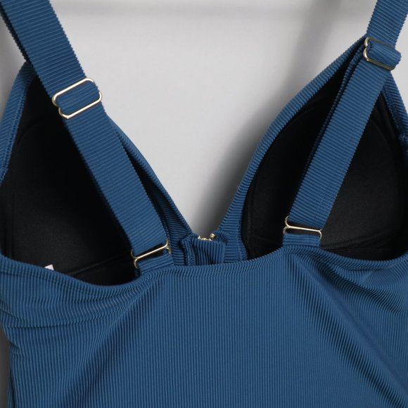 Kona Sol Blue One Piece Bathing Suit size M - Picture 3 of 4